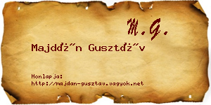 Majdán Gusztáv névjegykártya