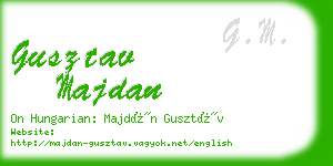 gusztav majdan business card